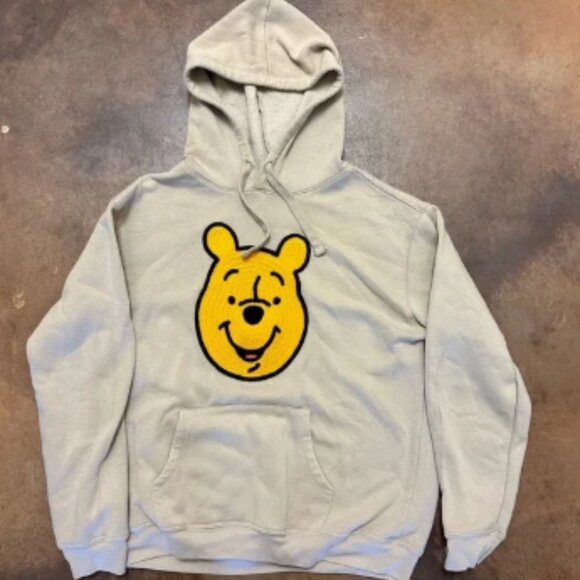 Disney Winnie the Pooh Hoodie Sand Color Block Pullover Sweatshirt‎ XL - Picture 1 of 6